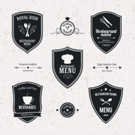 Label set for restaurant and cafe N3