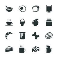 Breakfast Silhouette Icons