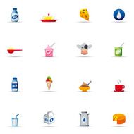 Icon Set Dairy Product Color N3