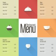 Restaurant menu Flat design N9