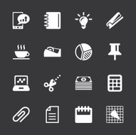 Office and Business Icons - White Series N2