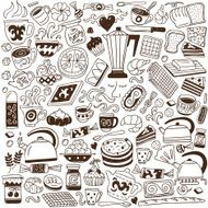 coffee and sweets - doodles collection N7