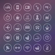 Hotel and travel icon set N11