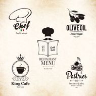 Label set for restaurant menu design N10