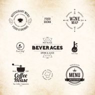 Label set for restaurant menu design N11