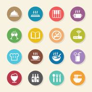 Restaurant Icons Set 2 - Color Circle Series