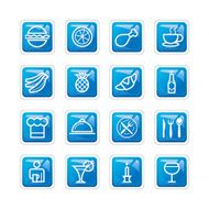 Restaurant Icons - Dark Blue