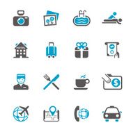 Travel &amp; Hotel Icon Set