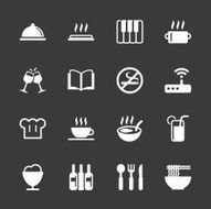 Restaurant Icons Set 2 - White Series