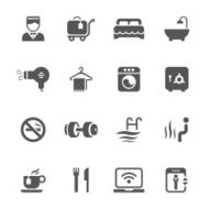 Hotel Service &amp; Equipment Icon Set