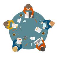 Business meeting in top view N5