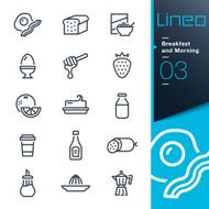 Lineo - Breakfast and Morning outline icons N3