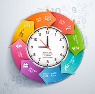 Modern arrow work time management planning