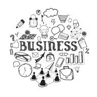 Hand-drawn business illustration