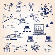 Communication doodle set