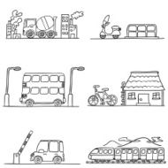 Transportation in black and white