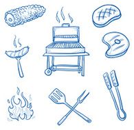 Set of barbecue icons