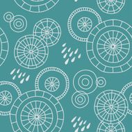 Rain in Kyoto - seamless pattern