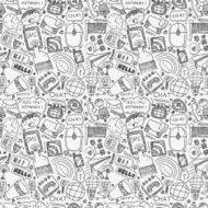 seamless doodle communication pattern N4