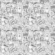 seamless doodle communication pattern N4