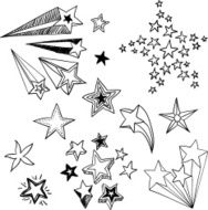 Flying Stars in black and white