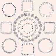 Handsketched Doodle Frames Design Elements