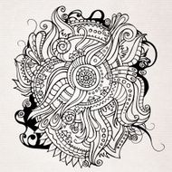 Abstract doodles vector decorative landscape