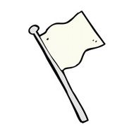 comic cartoon white flag