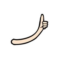 comic cartoon arm gesture