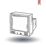 vintage tv vector illustration N2