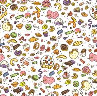 eat doodle candy background