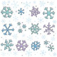 Doodle Snowflake Elements N2