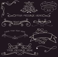 Hand drawn ornate design elements