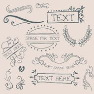 Doodle swirl elements