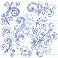 Hand-Drawn Sketchy Notebook Doodle Swirls N2