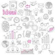 Hand Drawn Business Doodles vector set