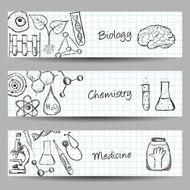 Set of Science Banners