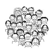 Group of people sketch for your design