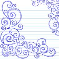 Sketchy Swirls Notebook Doodles Vector
