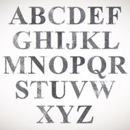Hand drawn and sketched classic font