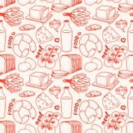 background with different food