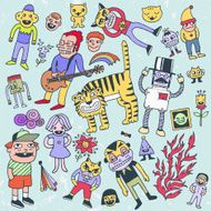 Funny doodles Vector illustration