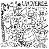 Outerspace elements in sketch collection