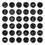 Hand drawn business buttons set