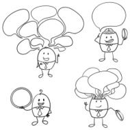 Cartoon businessman speaking illustration