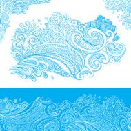 Blue motif designs