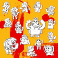 Funny Doodle Character Collection
