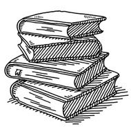 Stack Of Four Books Drawing