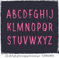 Pink Grunge Letters and Numbers