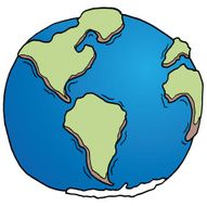 vector of cartoon earth